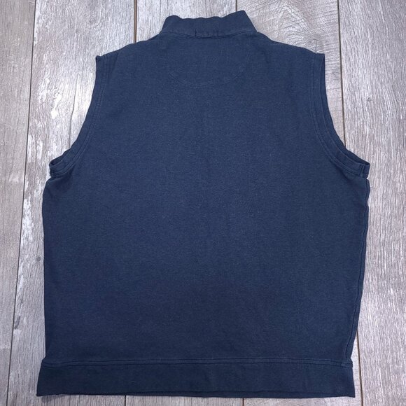 Peter Millar Vest Mens XL Blue 1/4 Zip Cotton Golf Lightweight Pullover Shirt - Picture 2 of 7